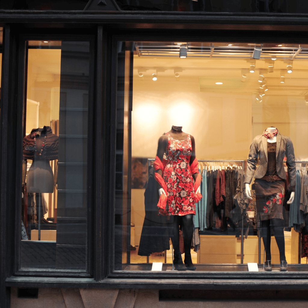 Shop front of a clothes store