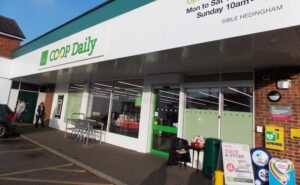 automatic sliding doors at the co-op